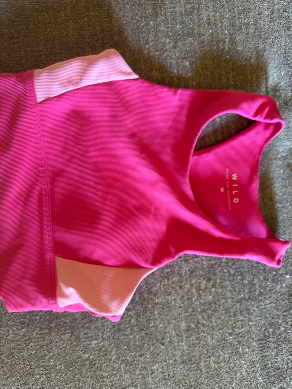 Wilo Bright Pink & Light Pink Racerback bra